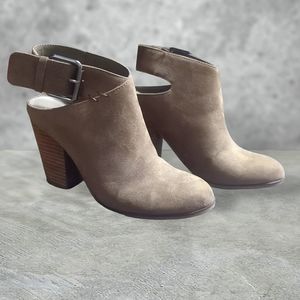 CARLOS SANTA Hawthorn Buckle Ankle Suede Booties